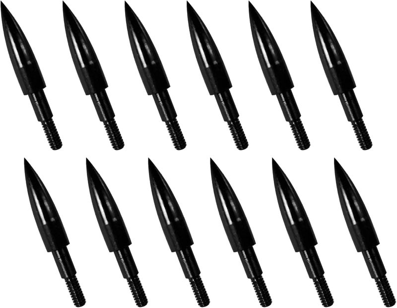MOLFUJ 12pcs Archery Arrow Tips 100/125/150/200 Grain Field Tips 5/16 Inch Screw in Bullet Points , Archery Target Crossbow Practice Tip for Arrow Recurve Bow Compound Bow, Hunting Bow Arrow Target Practice - Image 1